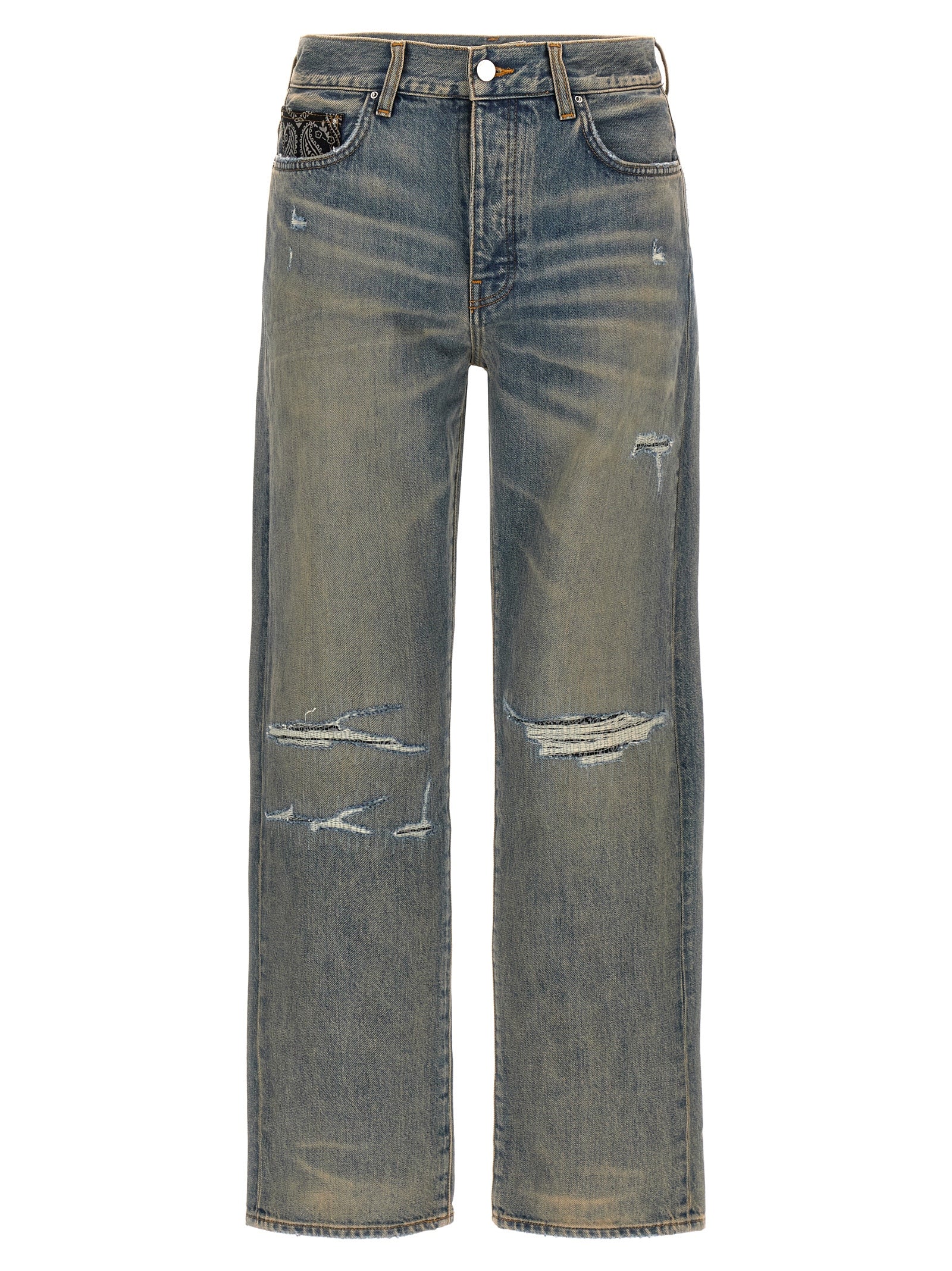 AMIRI 'BANDANA REPAIR' JEANS AMDNGH1027ANTIQUEINDIGO