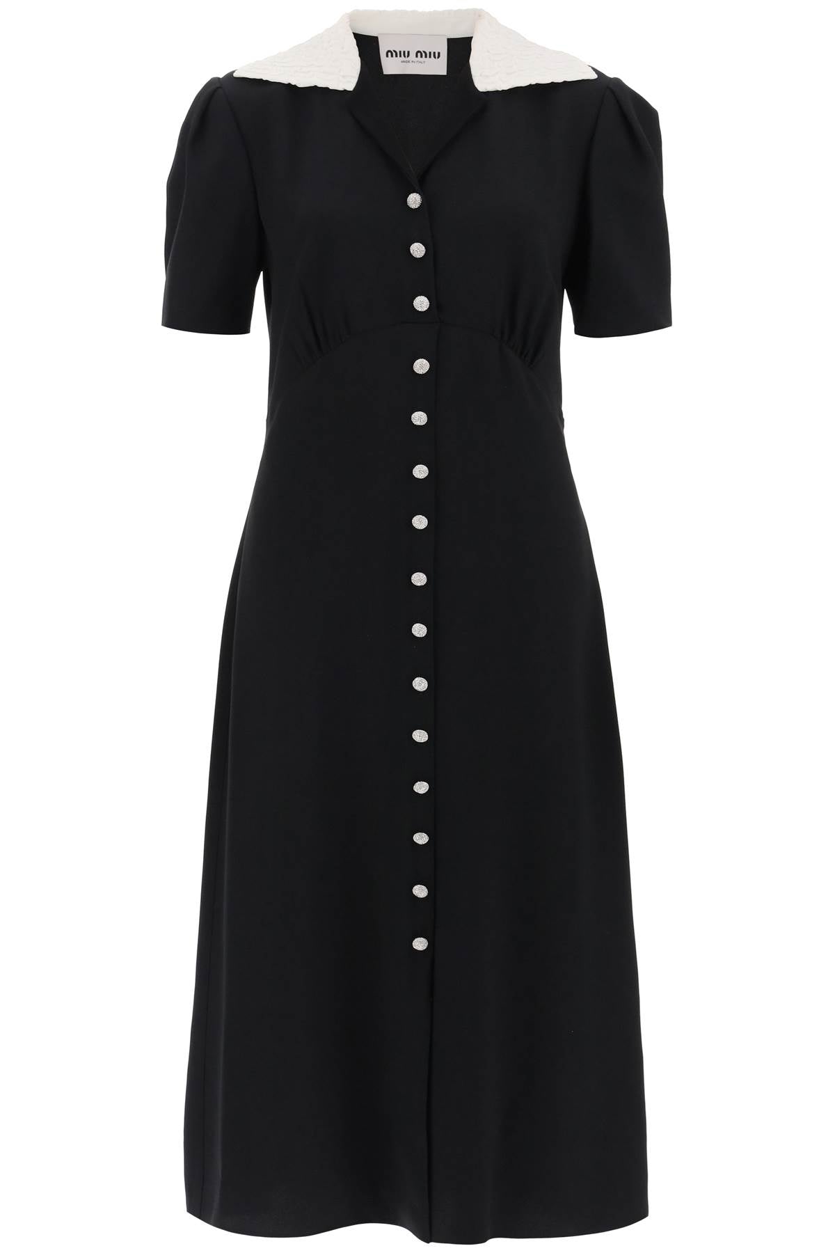 MIU MIU shirt dress with diamanté buttons MF5206S2YF0002 – Stok