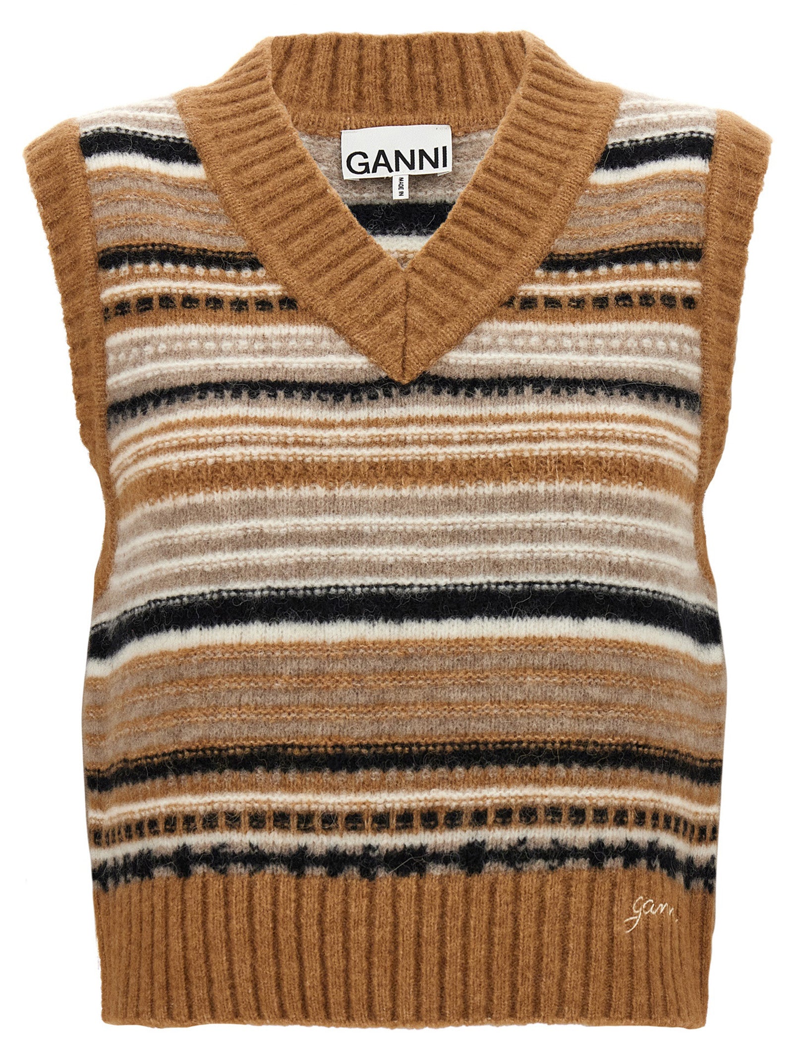 GANNI STRIPED VEST K2236177（カジュアルジャケット・ベスト） | ガニーのファッション通販 - Stok