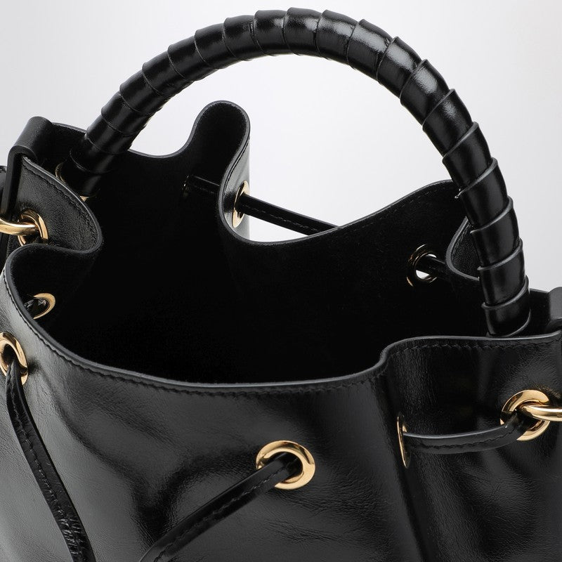 Chloé Marcie bucket bag in black leather CHC24AS606N57P_CHLOE-001