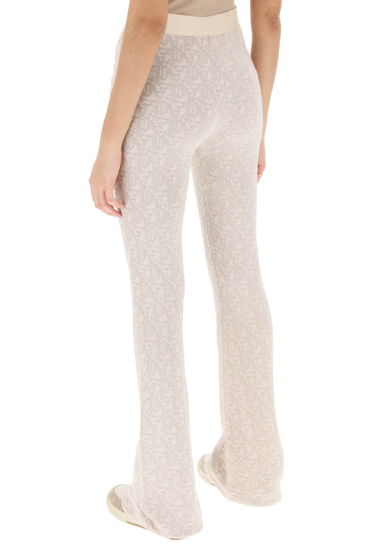 Palm Angels monogram pants in lurex knit PWHG026R24KNI0010361