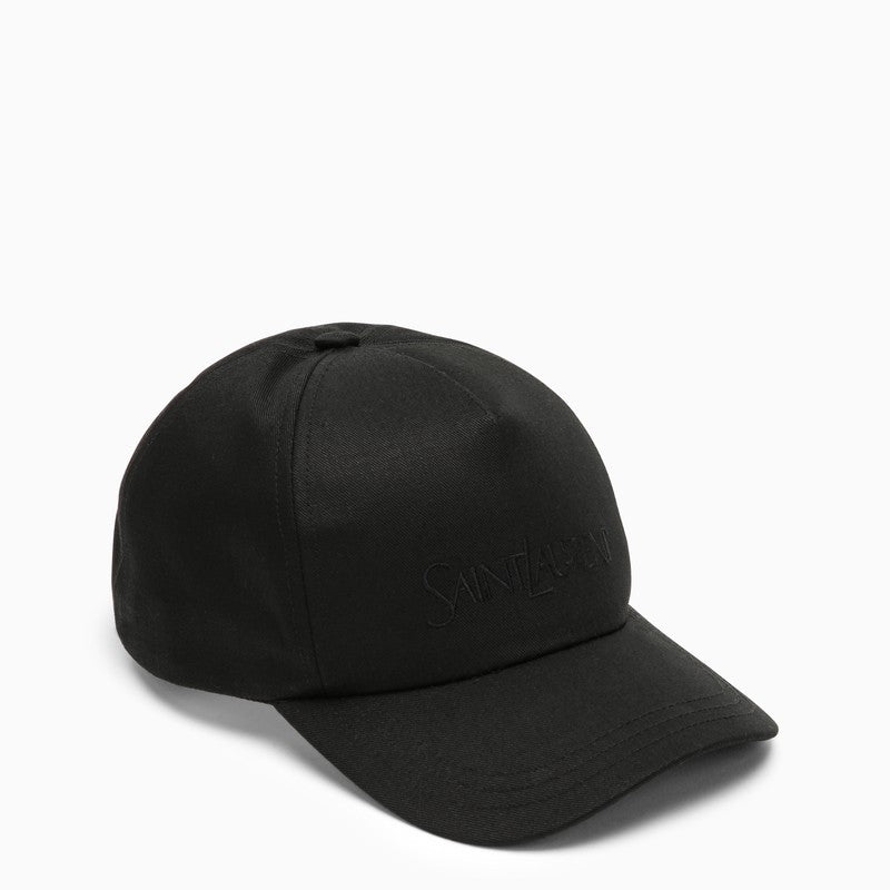 Saint Laurent Black linen-blend baseball cap 7780633YP19O_YSL-1000