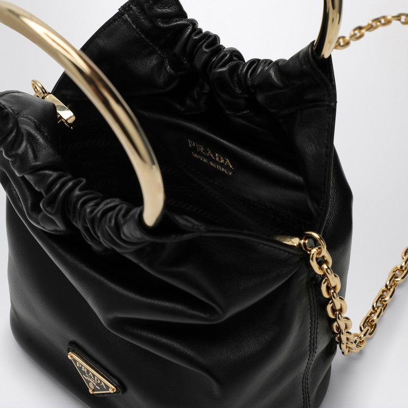 Prada Black Nappa leather mini bucket bag 1BC227OOO2DX8P_PRADA-F0002