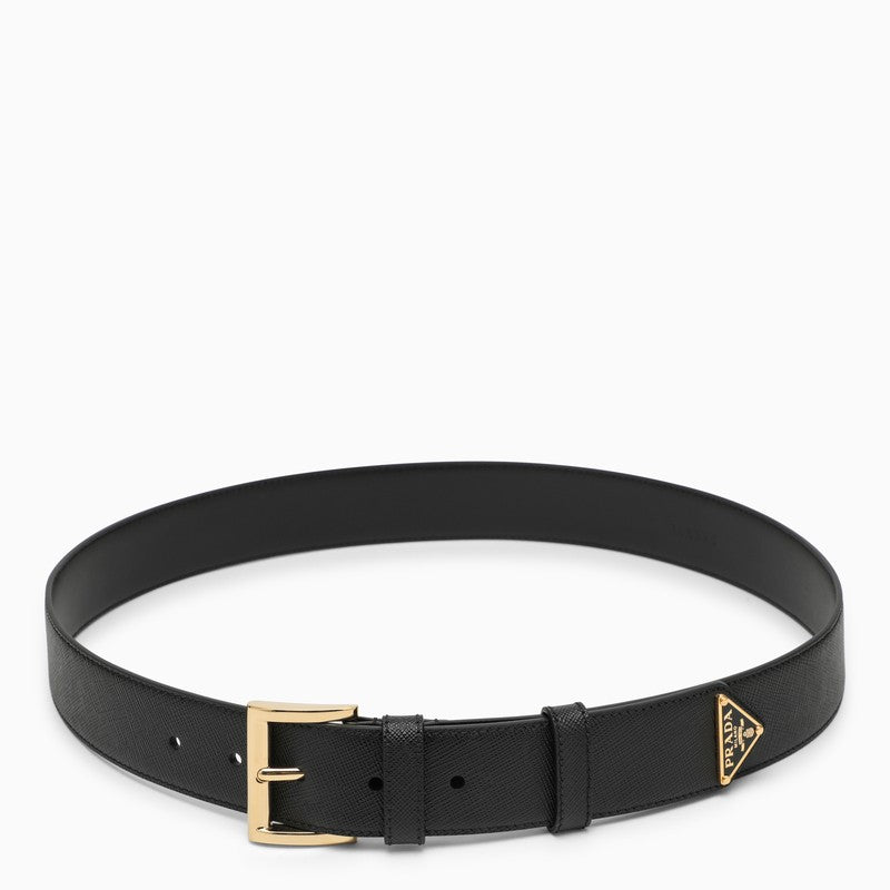 Prada Black leather belt with logo 1CC545053O_PRADA-F0002