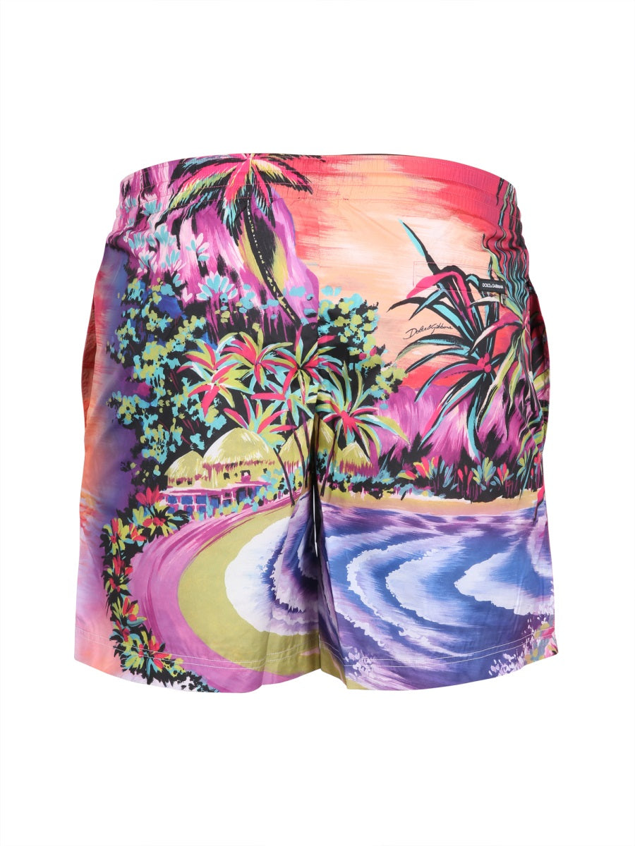 Dolce & Gabbana SUNSET PRINT SWIMSUIT M4A13TFHMRBHH4HF