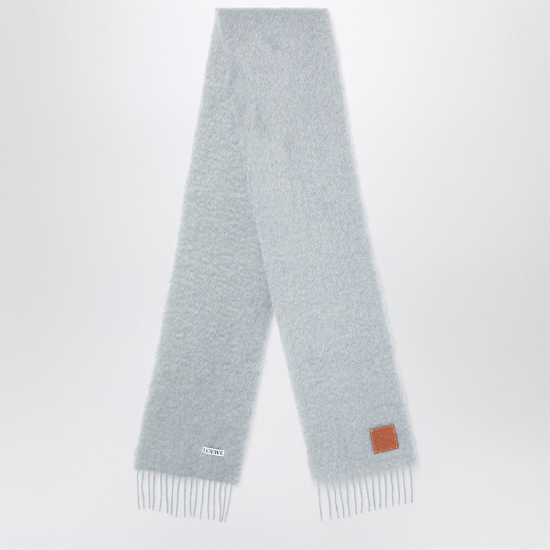 LOEWE Light grey mohair and wool scarf F655254X01DWOP_LOEW-1130