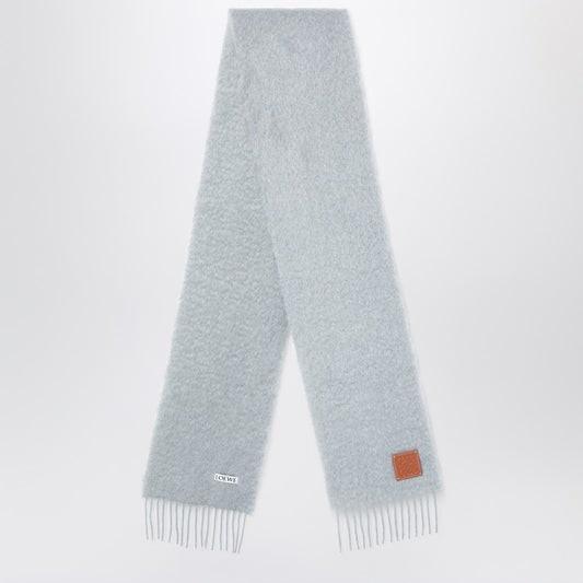 LOEWE Light grey mohair and wool scarf F655254X01DWOP_LOEW-1130