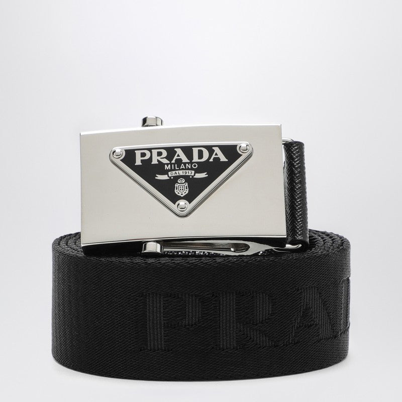 Prada Black Re-Nylon belt with logo buckle 2CN0852DKFP_PRADA-F0002