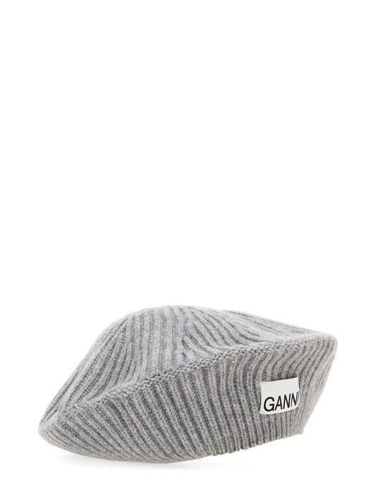 GANNI RIBBED KNIT BEANIE A4430921