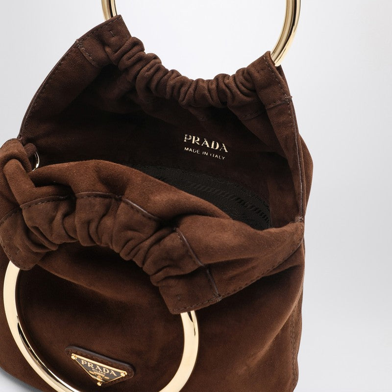 Prada Brown suede mini bag 1BC227OOO008P_PRADA-F0324