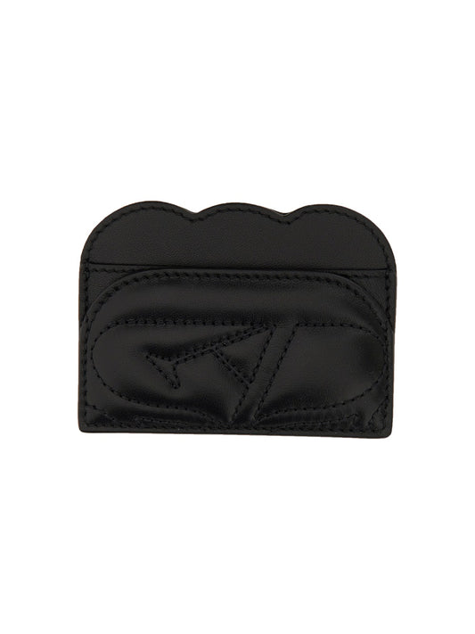 Alexander McQUEEN LEATHER CARD HOLDER 7345971BLGA1000