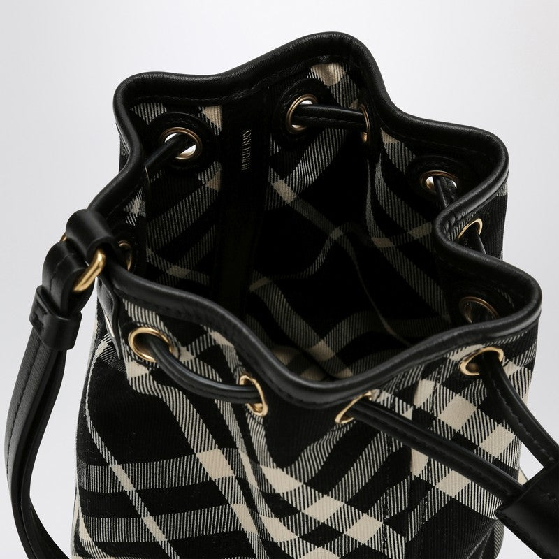 Burberry Check pattern black drawstring clutch bag 8095118159199P_BURBE-A1003