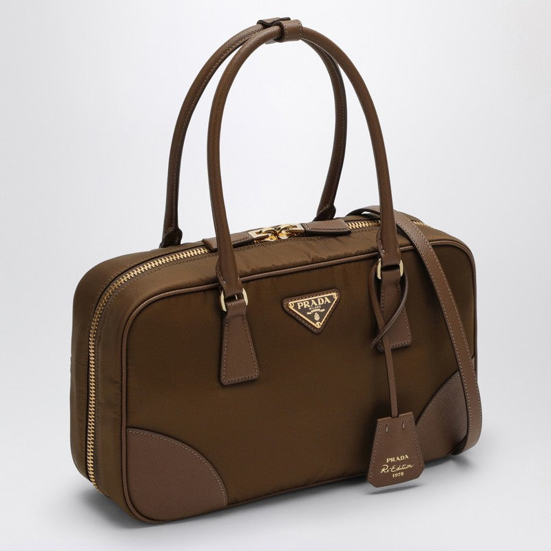 Prada Re-Edition 1978 Re-Nylon and Saffiano medium beige top case 1BB115TOOR064P_PRADA-F0594