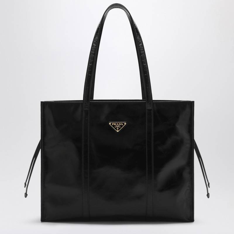 Prada Large black leather shopping bag 1BG460OON2CYRQ_PRADA-F0002