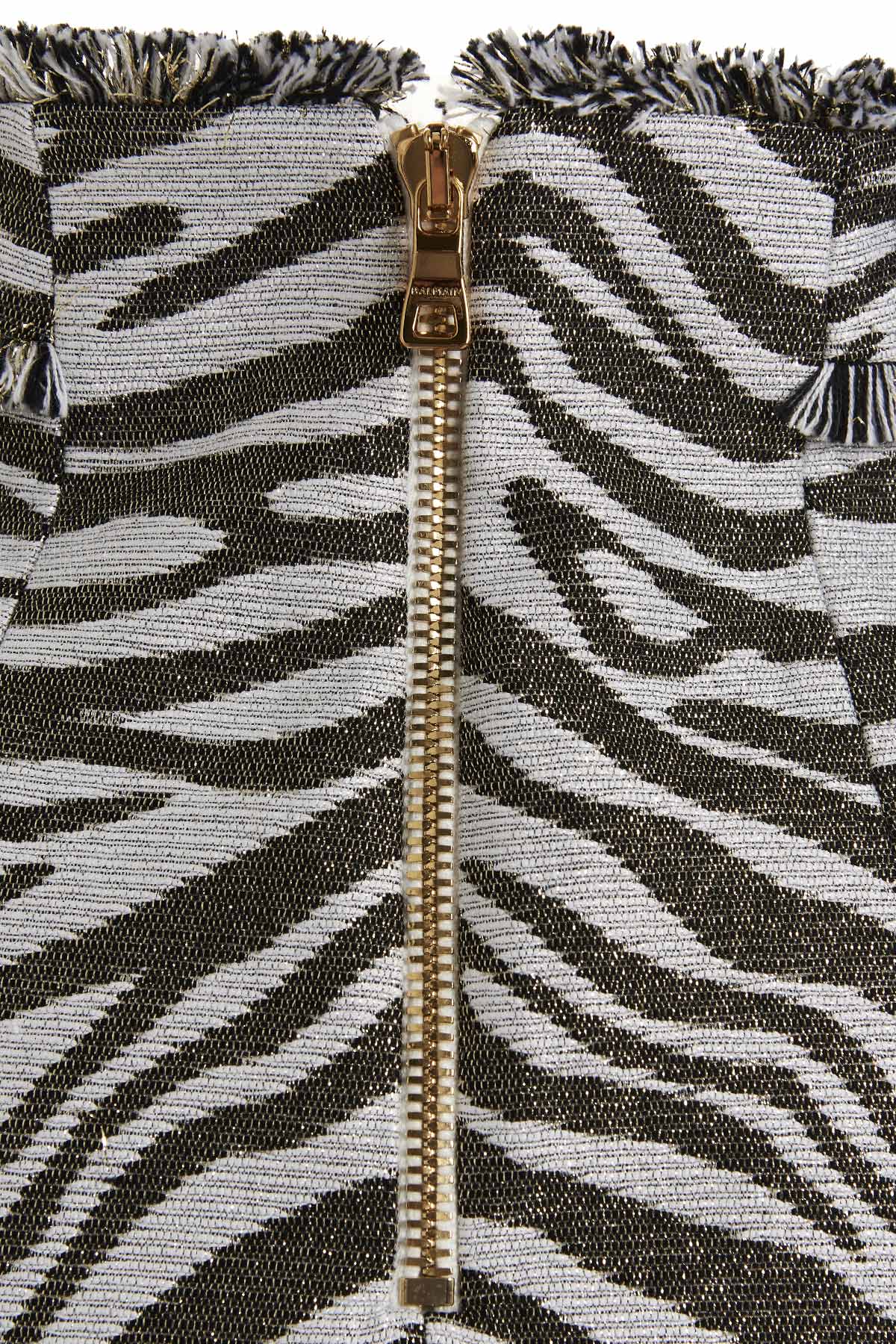 Balmain 'LUREX ZEBRA' SKIRT AF1LB815VC80GAD