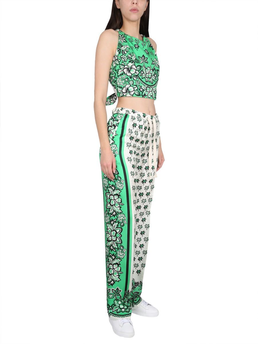 RED VALENTINO BANDANDA PRINT PANTS 2R0RBG606SK031