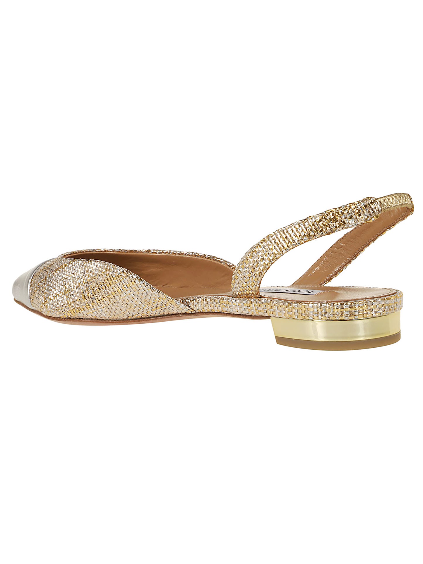 AQUAZZURA フラットシューズ MLNFLAA0GOLD MLNFLAA0MTLGOLD