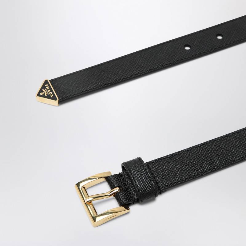 Prada Black Saffiano leather belt 1CC618053Q_PRADA-F0002