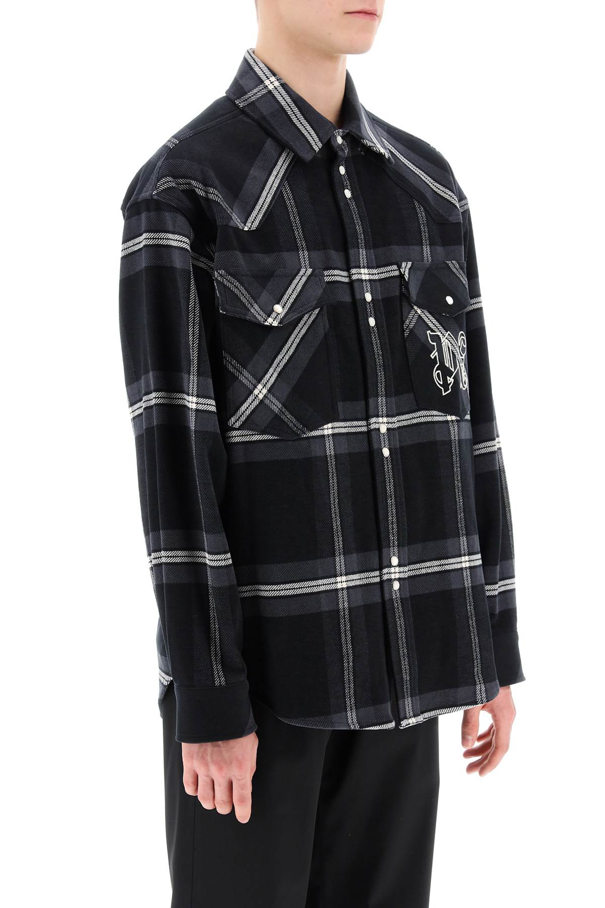 Palm Angels check flannel overshirt PMES023R24FAB0011103