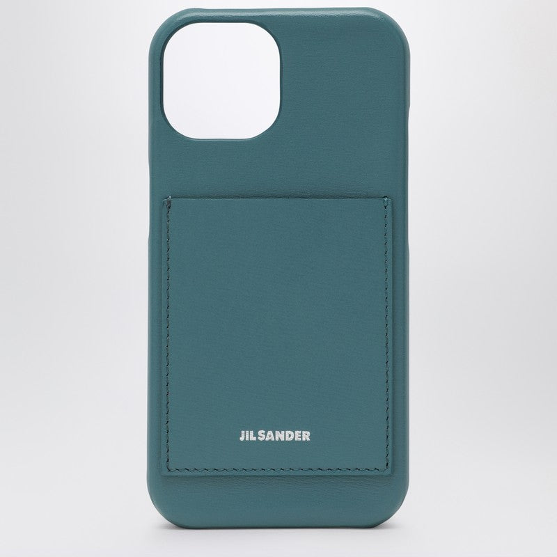 Jil Sander Lagoon-coloured iPhone 15 Pro cover with logo J07VL0030P6986P_JILSA-431