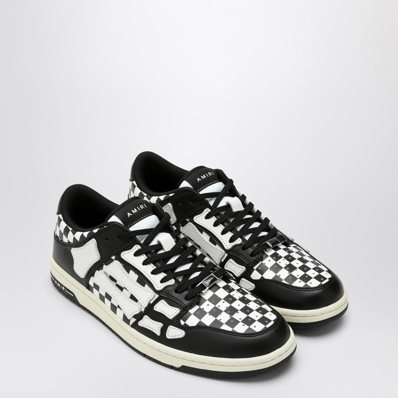 AMIRI Skel Top Low Black/White Plaid Sneaker AMFOSR1032LEP_AMIRI-099