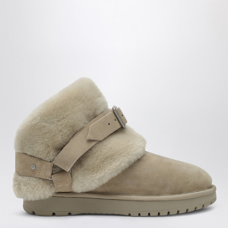 Burberry Chubby snow boots in suede and beige shearling 8095352160510P_BURBE-B7311