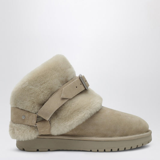 Burberry Chubby snow boots in suede and beige shearling 8095352160510P_BURBE-B7311