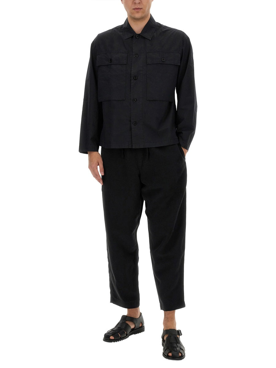 YMC LINEN BLEND PANTS P4WACBLACK