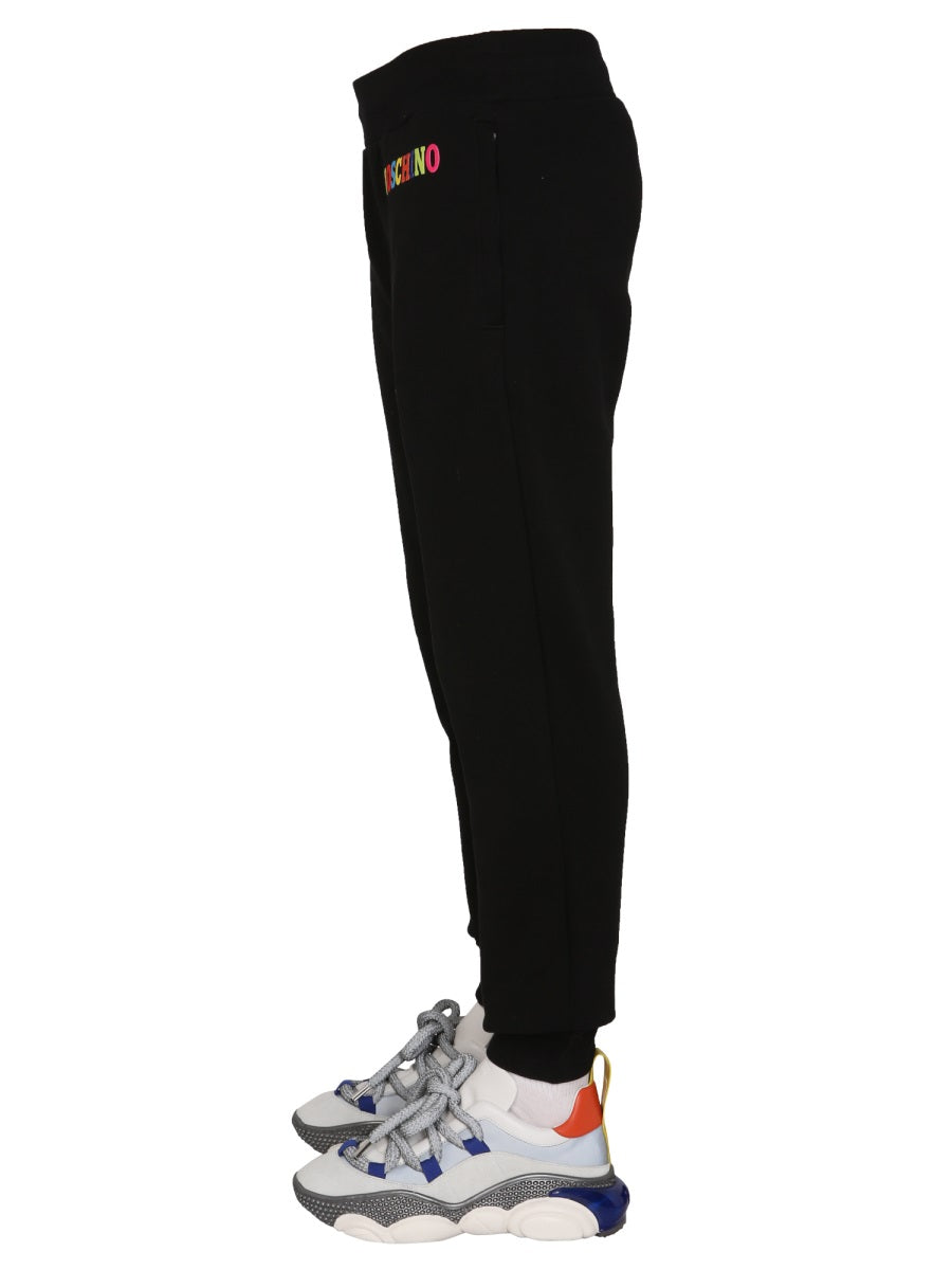 MOSCHINO MULTICOLOR LOGO JOGGING PANTS  034902281555