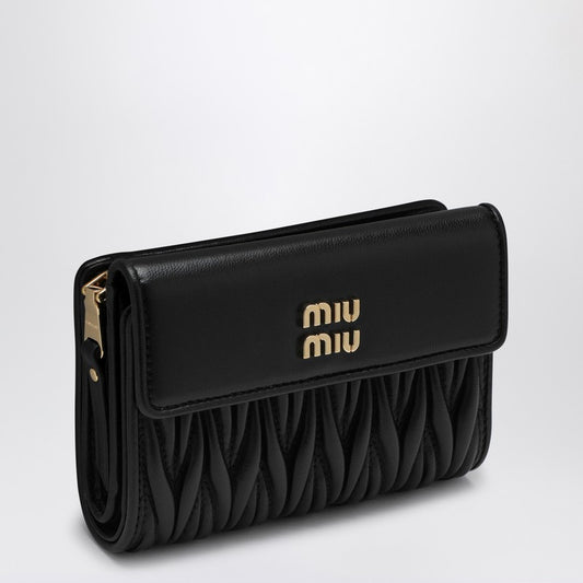 MIU MIU Black matelassé leather wallet 5ML2252FPPN_MIU-F0002