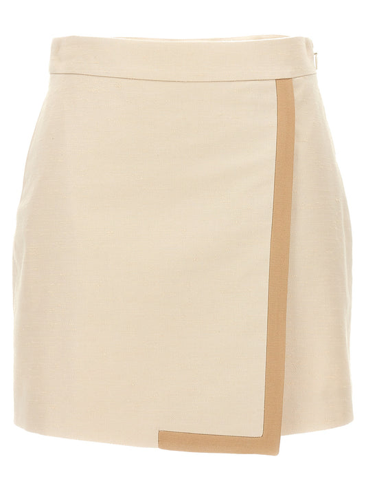 FENDI CONTRASTING PROFILE SKIRT FQ7583AWZWF1P2N