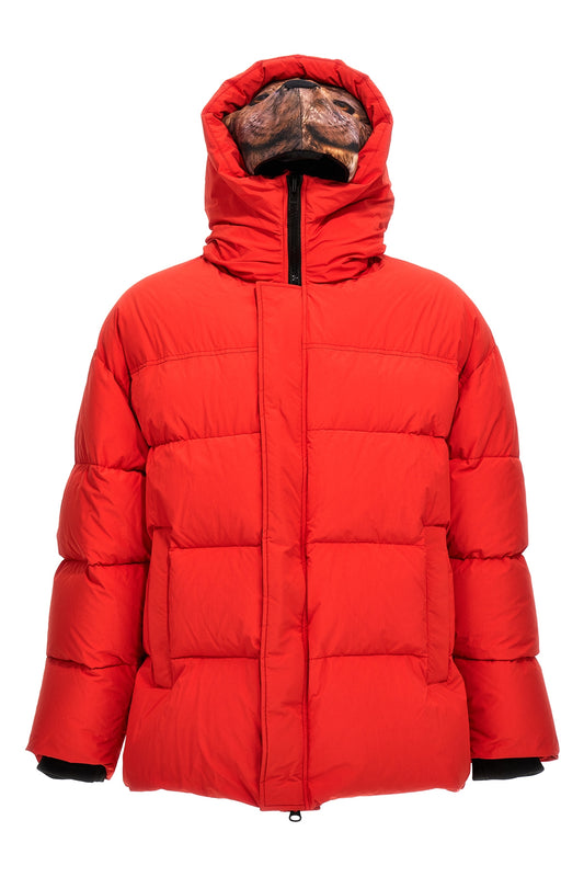 doublet 'ANIMAL TRIM' DOWN JACKET 23AW04CO54RED