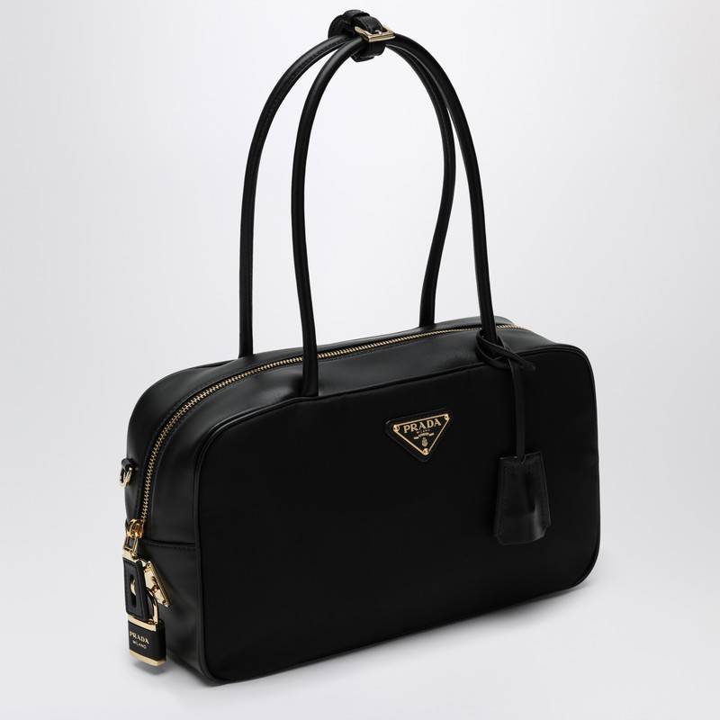 Prada Black medium top-handle in Re-Nylon and leather 1BB132ODO2C8QQ_PRADA-F0002