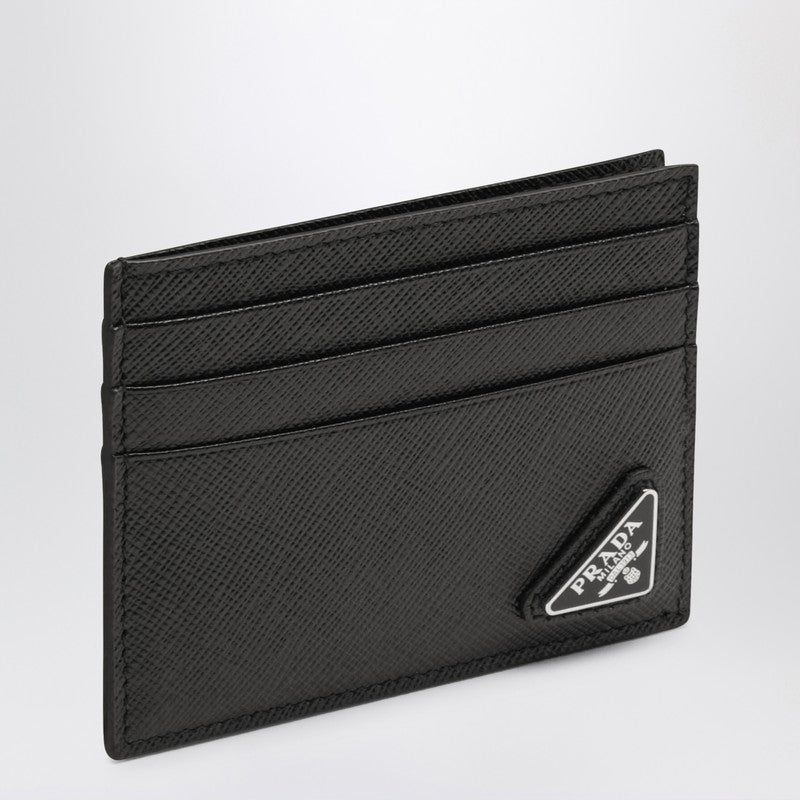 Prada Black Saffiano leather credit card holder 2MC223QHHQ_PRADA-F0002