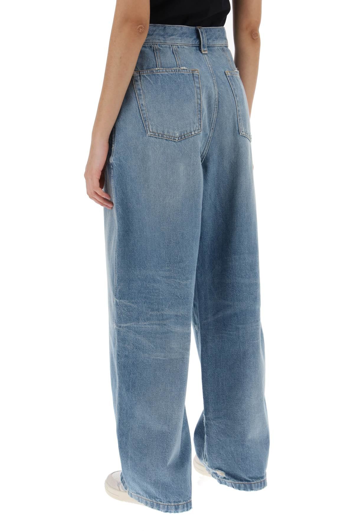 Palm Angels wide leg jeans PWYB027S24DEN0024040