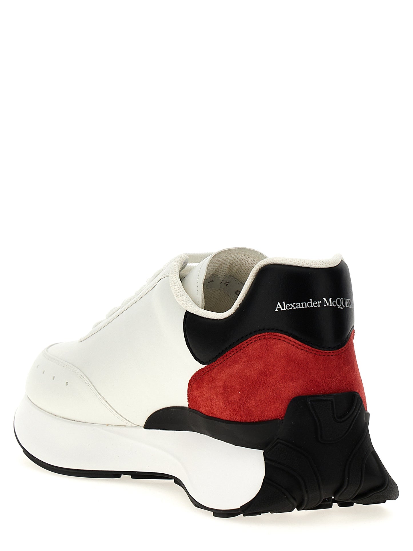 Alexander McQUEEN LOGO LEATHER SNEAKERS 777417WIDNK8759