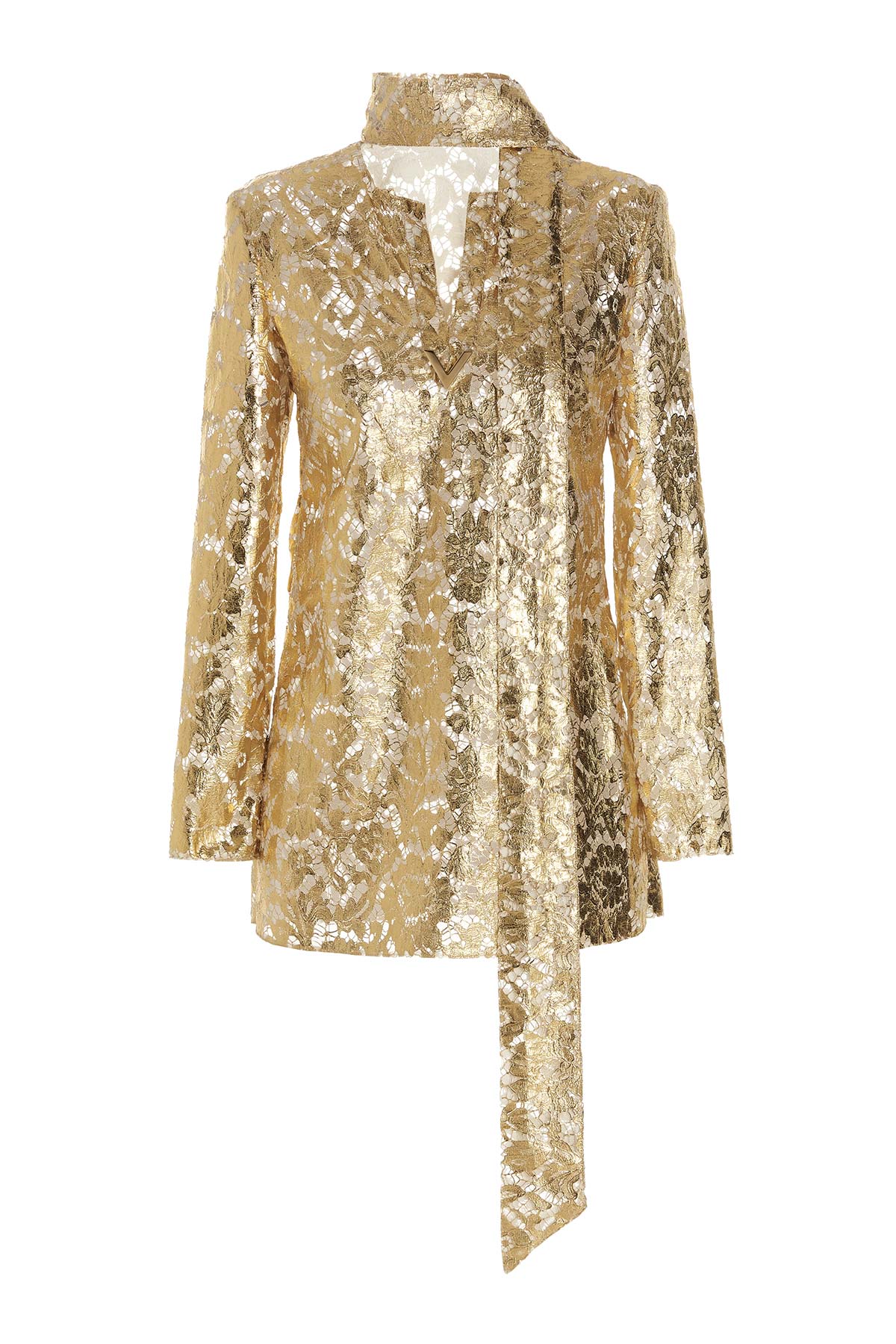 Valentino Garavani TOP GOLD HEAVY LACE 2B3AE7Z27M2G70