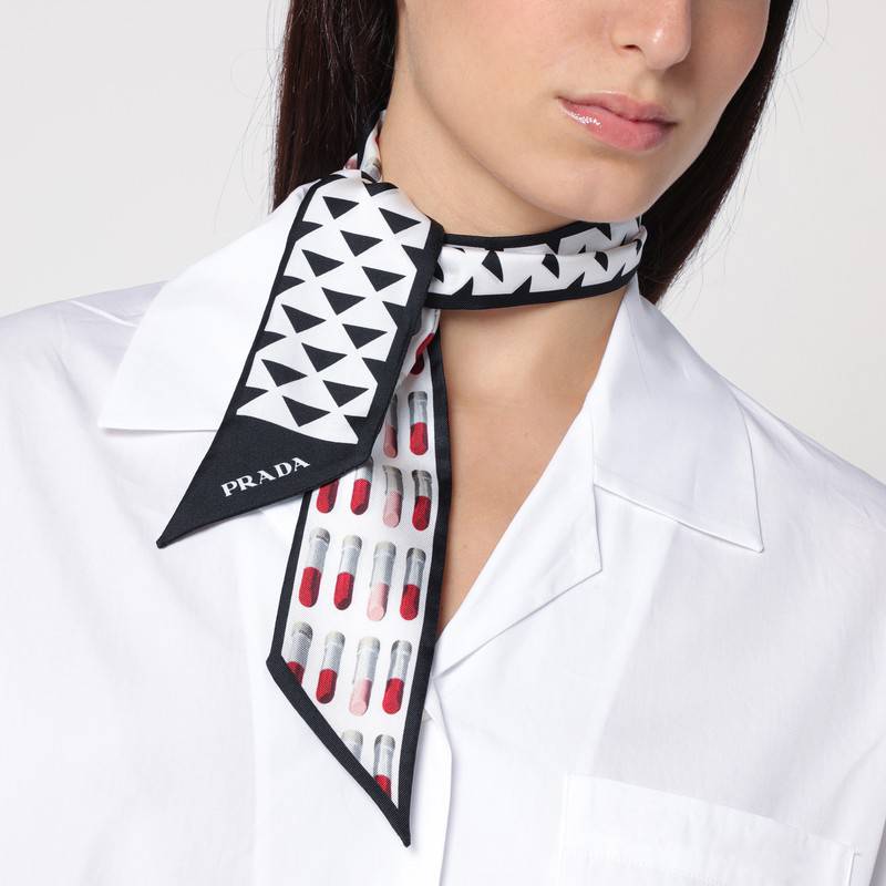 Prada Silk scarf with geometric pattern 1FF0082C7FQ_PRADA-F0967