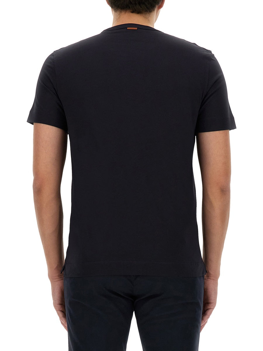 ZEGNA T-SHIRT WITH LOGO E7360A5B760B09-001