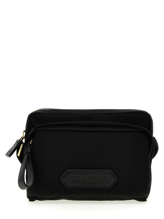 TOM FORD LOGO NYLON CROSSBODY BAG H0455TNY017G1N001