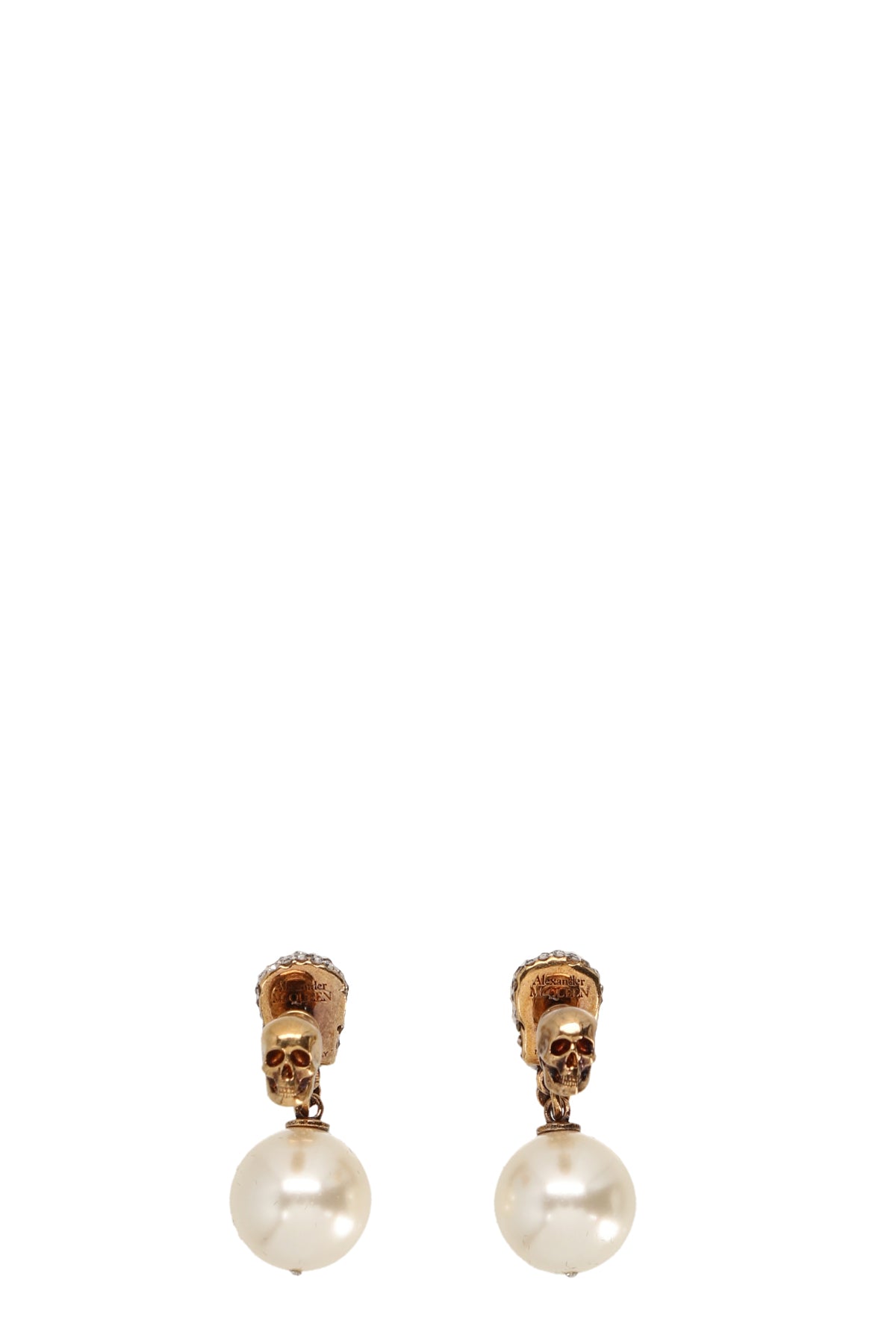 Alexander McQUEEN 'PEARL N SKULL' EARRINGS 734746I170A2375