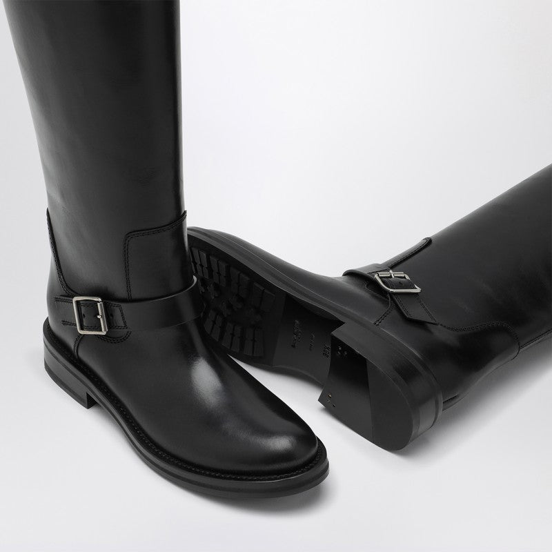 Saint Laurent Smooth River boots in black leather 80042428N00P_YSL-1000