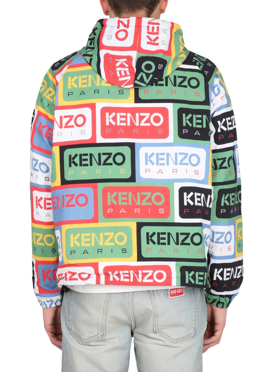 KENZO "KENZO LABELS" WINDBREAKER JACKET FD55BL0539NGMU