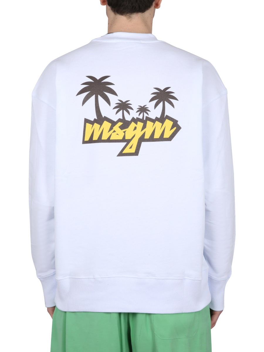 MSGM CREWNECK SWEATSHIRT WITH LOGO 3440MM19223700001