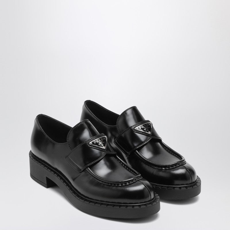 Prada Chocolate loafers in black brushed leather 1D246MB050ULSP_PRADA-F0002