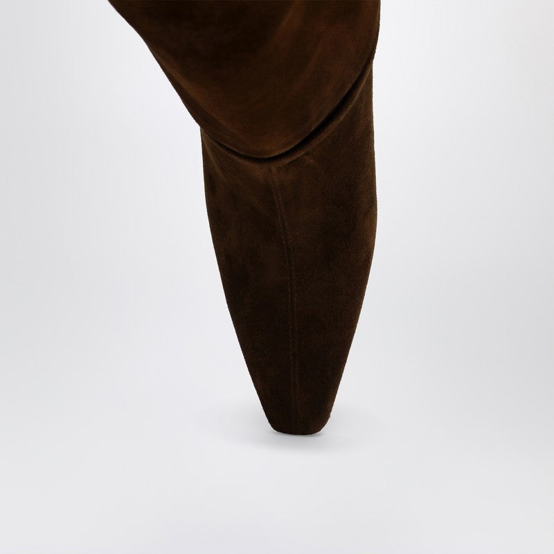 Saint Laurent Brown Niki boots in suede 8013930LI00P_YSL-2701