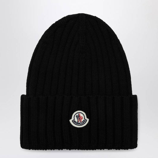 Moncler Black wool bonnet 3B000-36A9327P_MONCL-999