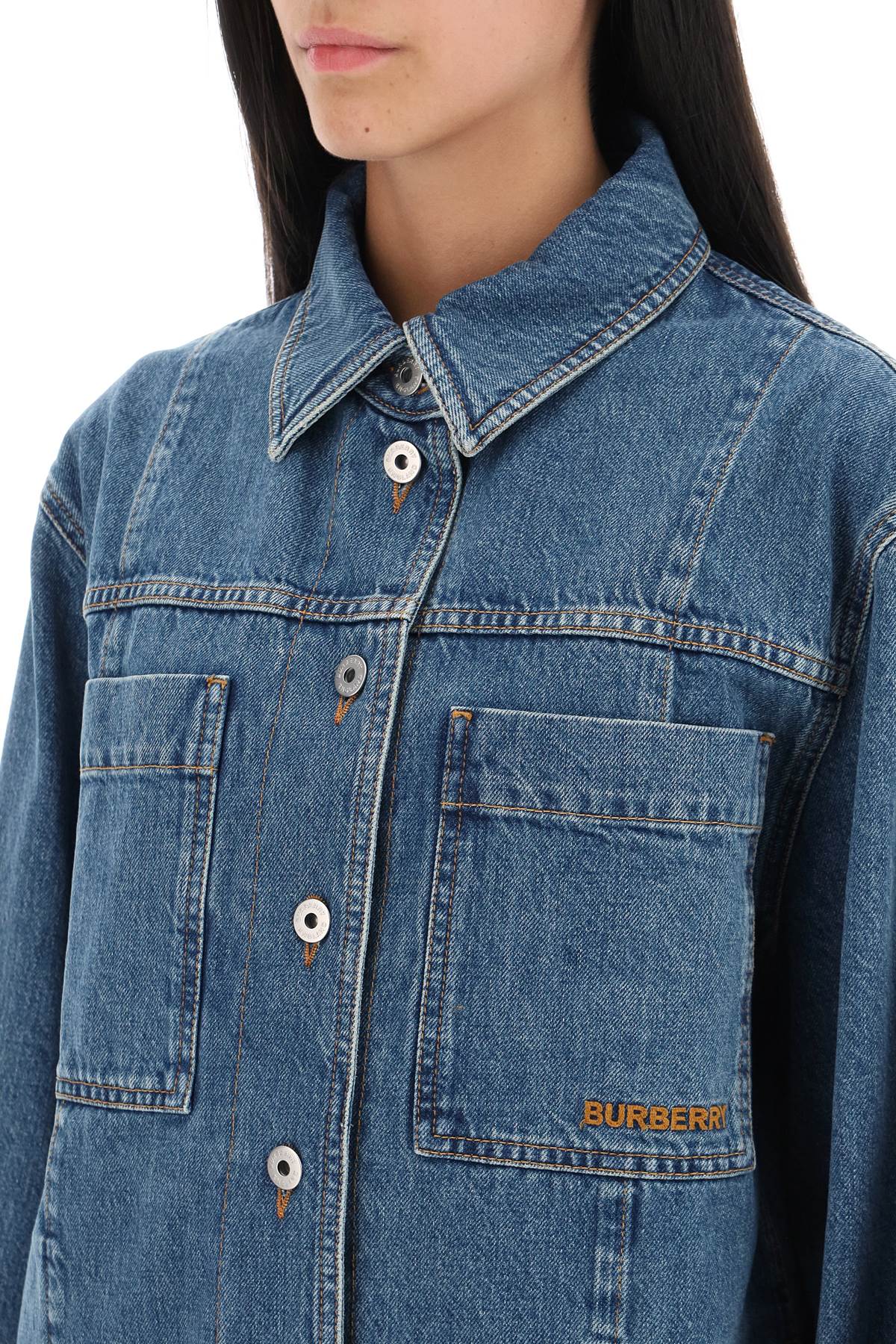 Burberry 'bensen' denim overshirt 8073159A3322