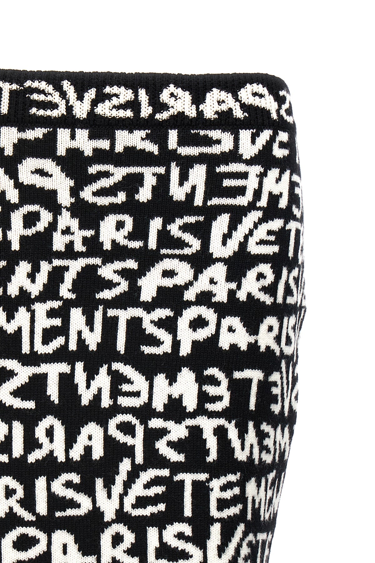 VETEMENTS 'GRAFFITI MONOGRAM' SKIRT WE64KN900BWBLACKWHITE