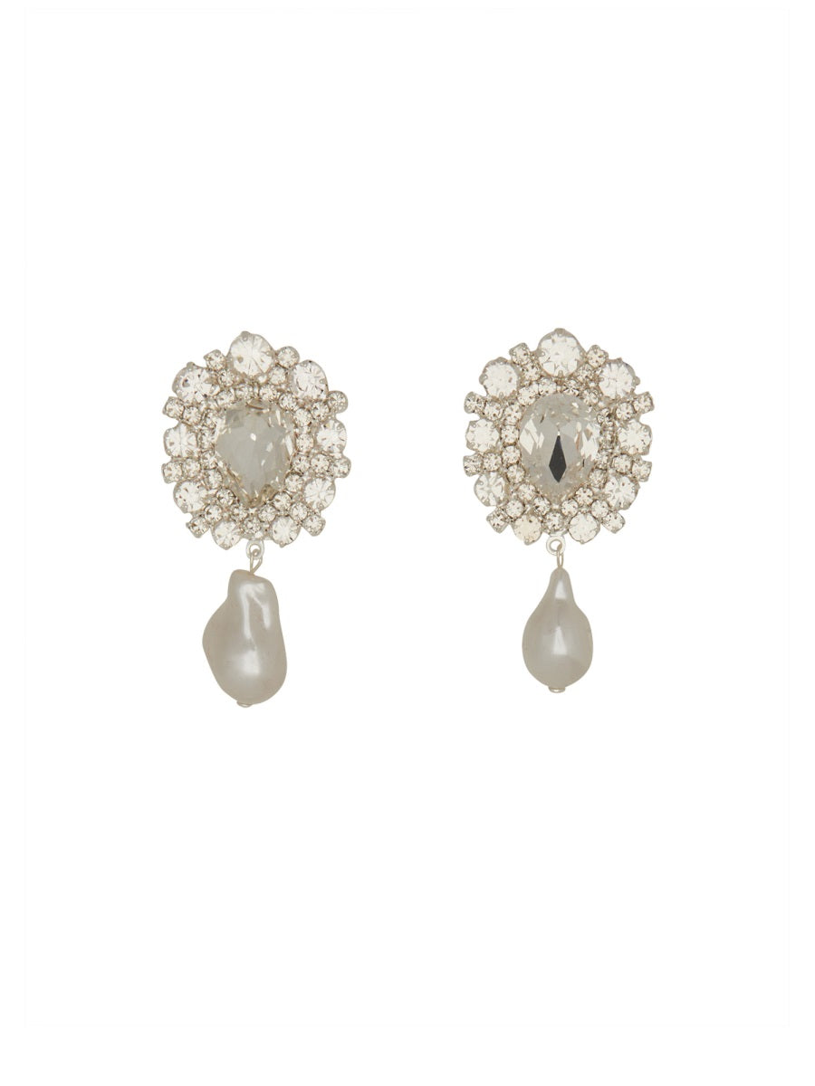 MAGDA BUTRYM CRYSTAL PLATE EARRINGS 711424SILVER